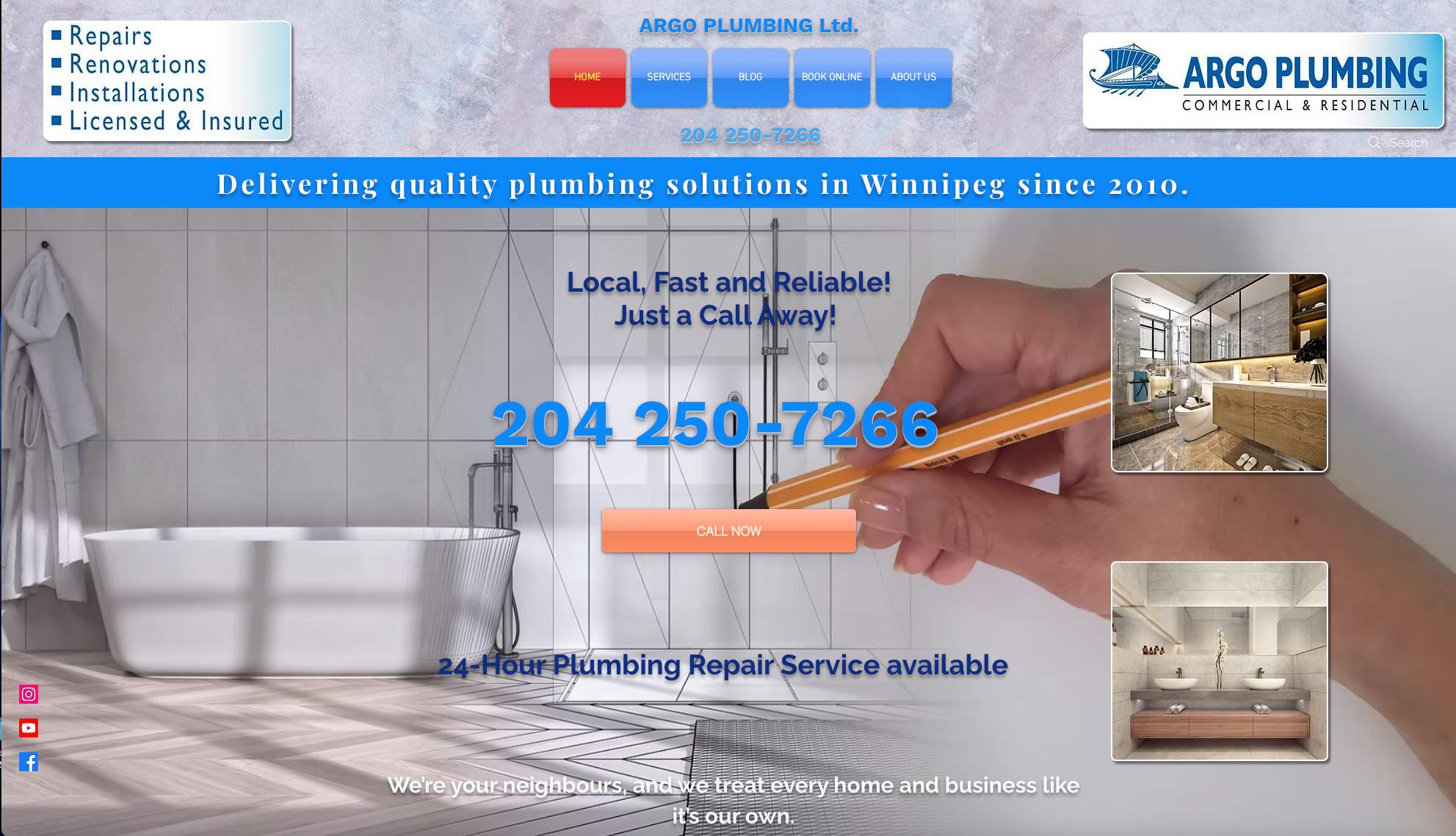 Argo Plumbing Ltd. in Winnipeg