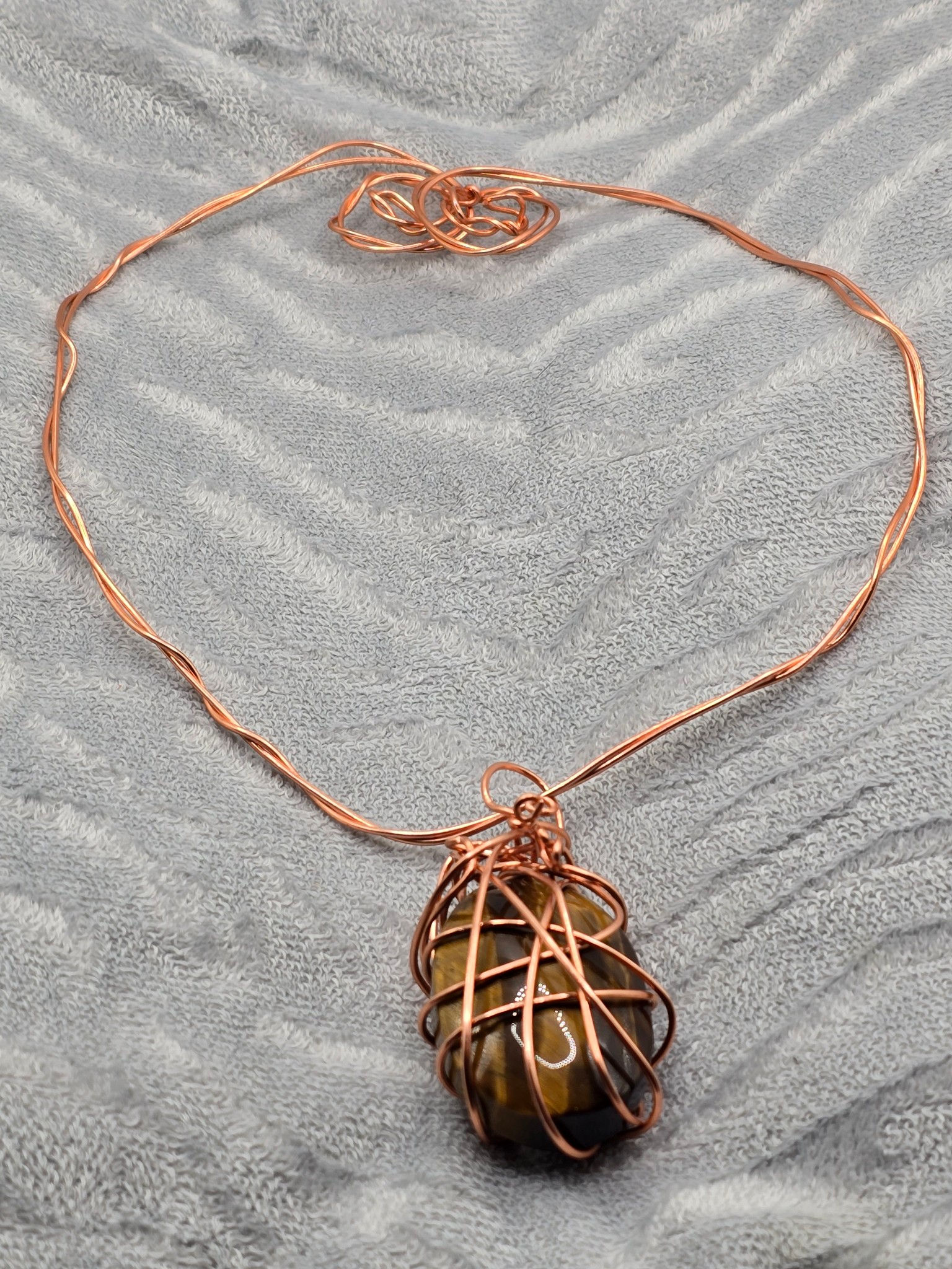 Copper and Tiger Eye Choker