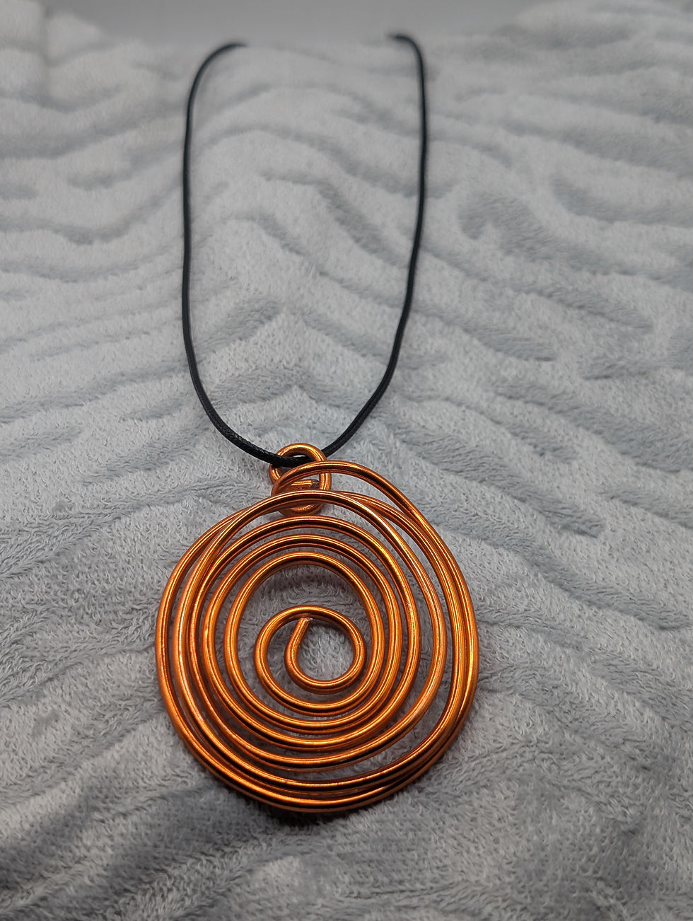 Orange Swirl Circle Necklace