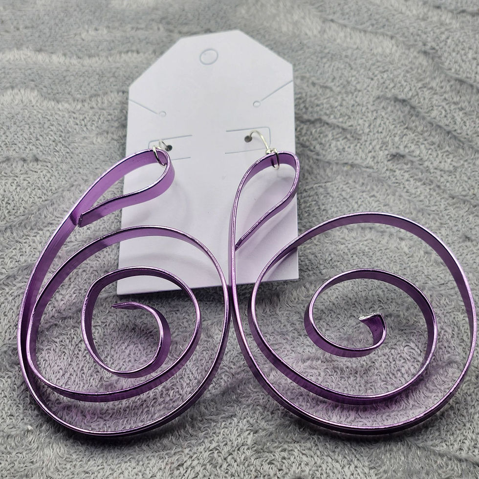 Thumbnail: Purple  Circle Imagine  Earrings