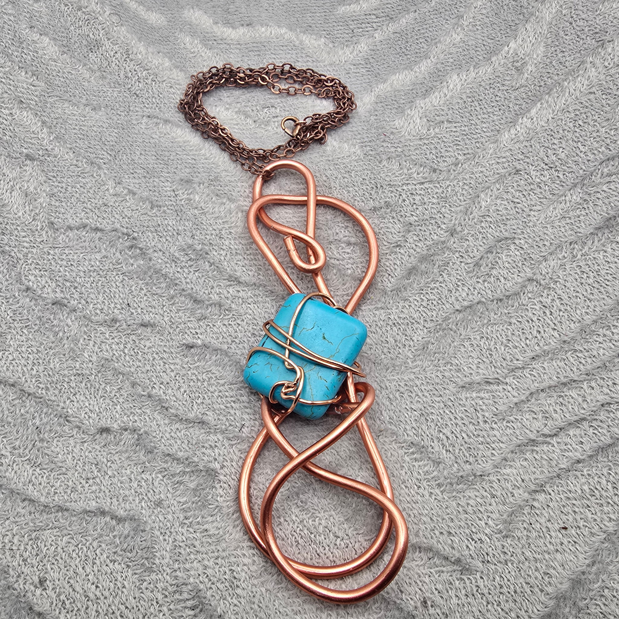 Copper and Turquoise Necklace 