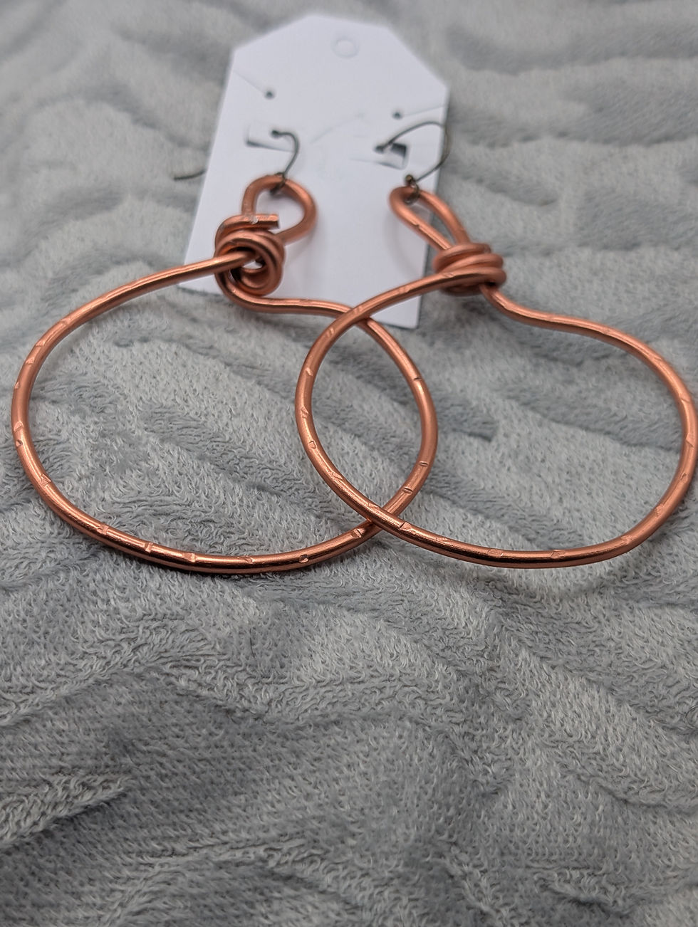 Copper Circle Hoop Earrings
