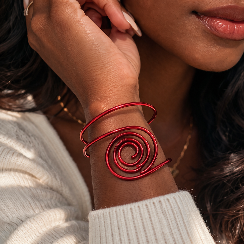 Thumbnail: Red Single Cuff Bracelet