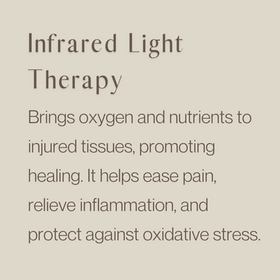Infrared light therapy, in-home sessions available