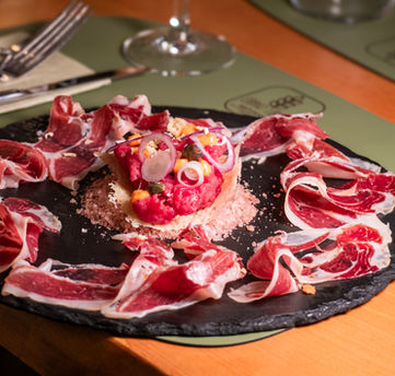 salume patanegra spagna italia aperitivo antipasto ristorante gluten free 100% senza glutine a pisa