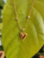 Cavigliera con ciondolo a cuore oro, collezione Iside