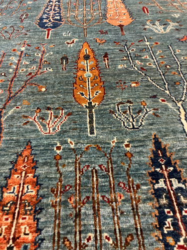 アフガニスタン手織りウール・コットン絨毯．83x 123 cm アフガニスタン手織り絨毯 ウール アクセントラグ size:124cm×85cm