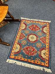 手織り絨毯　アフガニスタン絨毯　87x57cm