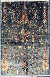 草木染め手織り絨毯　(アフガニスタン産)