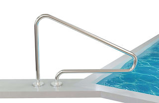 316 stainless steel pool handrail system render Australia