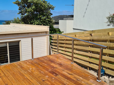316 stainless steel wire balustrade installation residential timber deck outdoor entertaining Lorne, Victoria