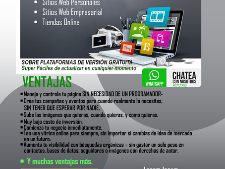 Creamos - Diseñamos - Personalizamos Páginas Web