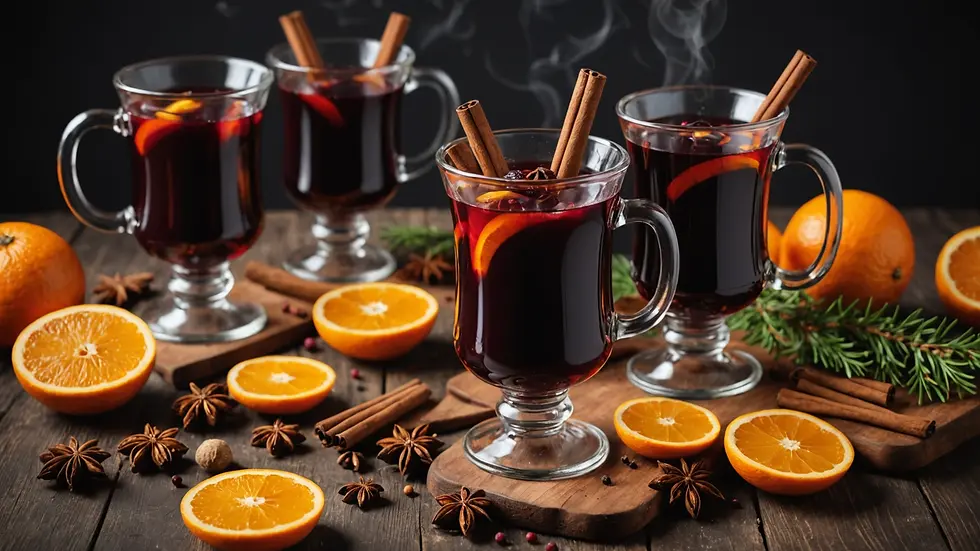 Mulled wine with spices
