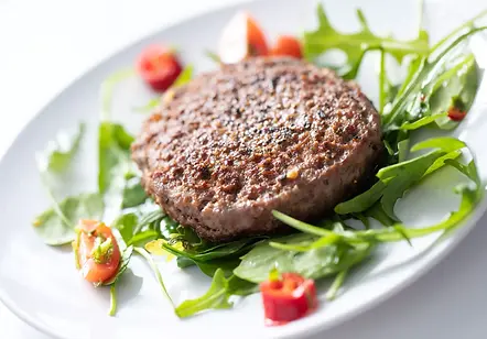 Day 6 Lunch:  Pan-Fried Turkey Patties + Mustard & Fresh Arugula Salad