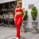 Miniatura: CONJUNTO LEGGINGS BOTA CAMPANA - ROJO