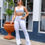 Miniatura: CONJUNTO LEGGINGS BOTA CAMPANA - BLANCO