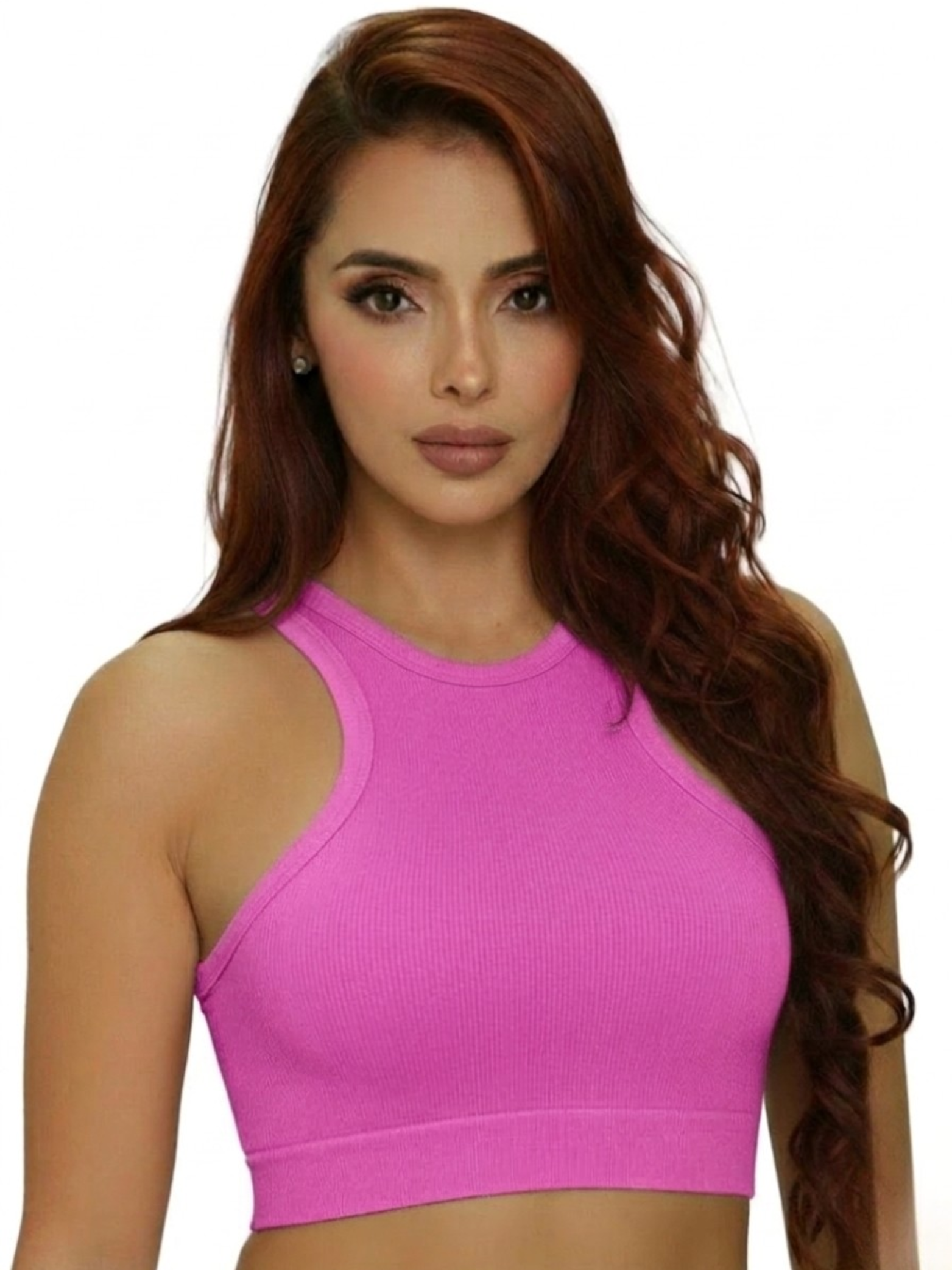CROP TOP SOL SEAMLESS - ROSADO