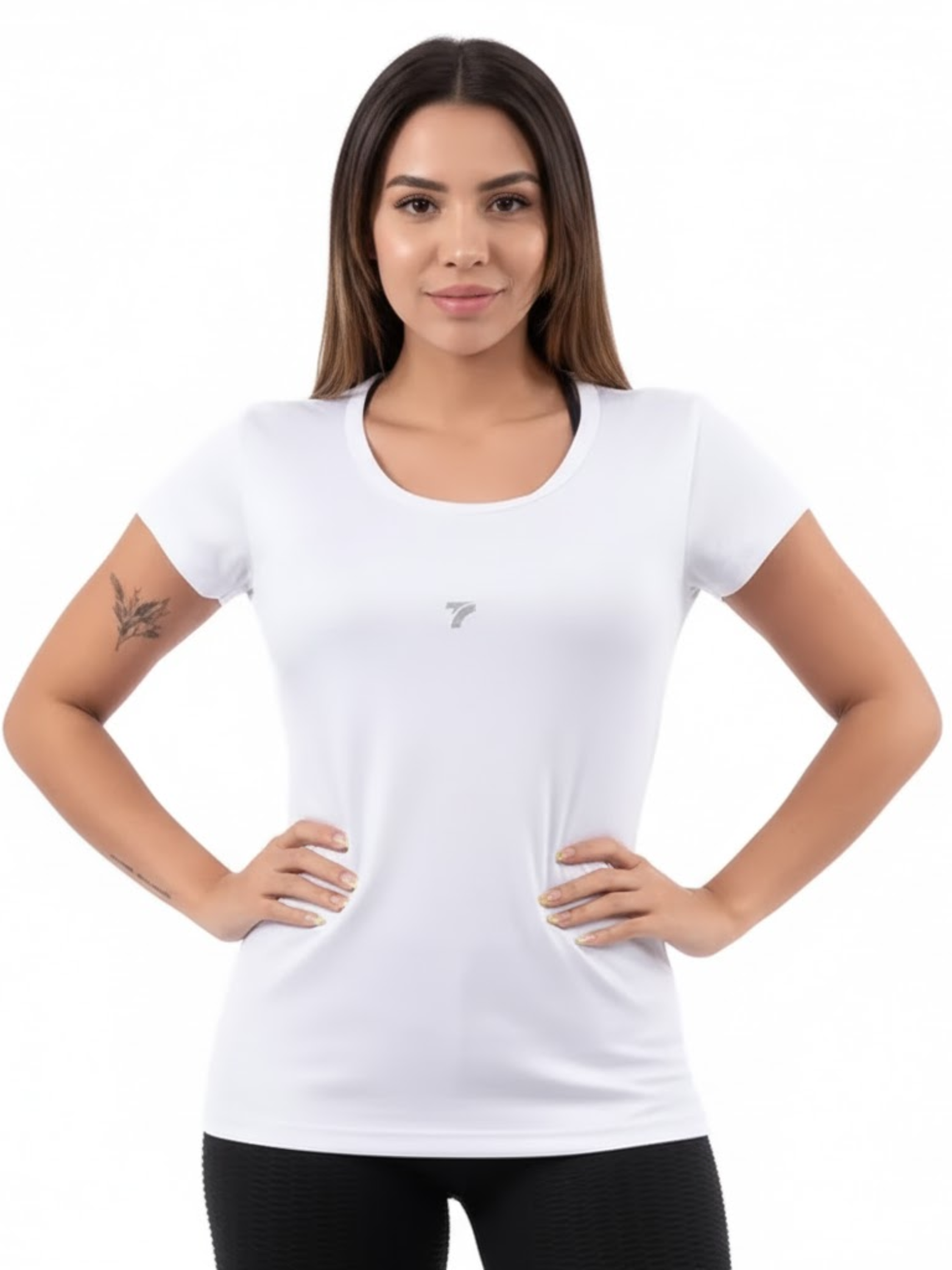 BLUSA MANGA CORTA COOLDRY -BLANCO