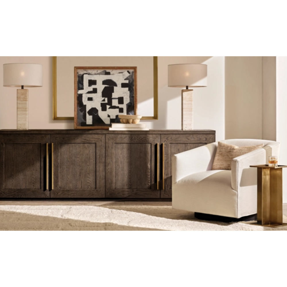 Panel Door Oak Credenza