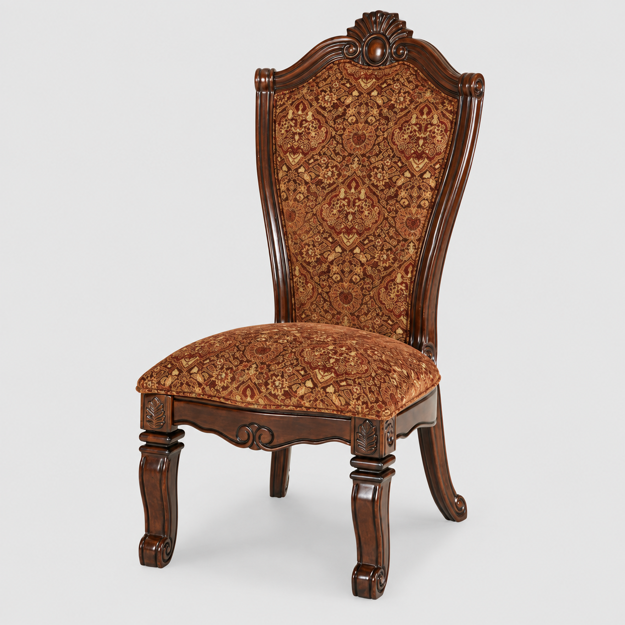 Ornate Baroque Upholstered Side Chair