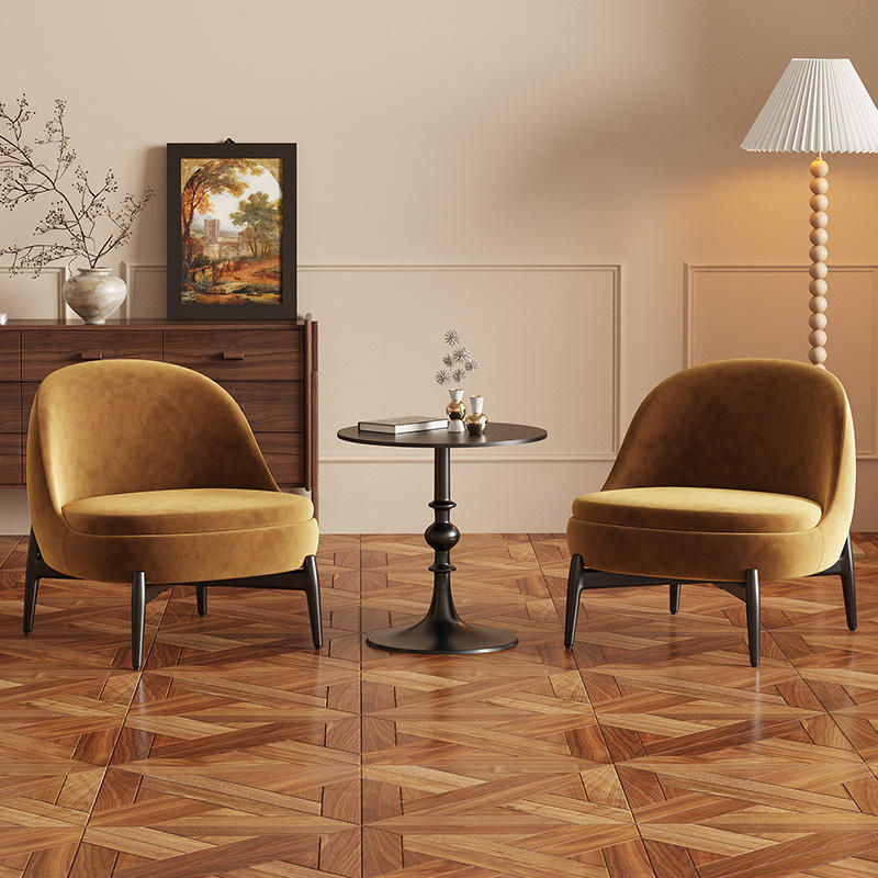 French Vintage Mid-Century Upholstered Accent Lounge Chair