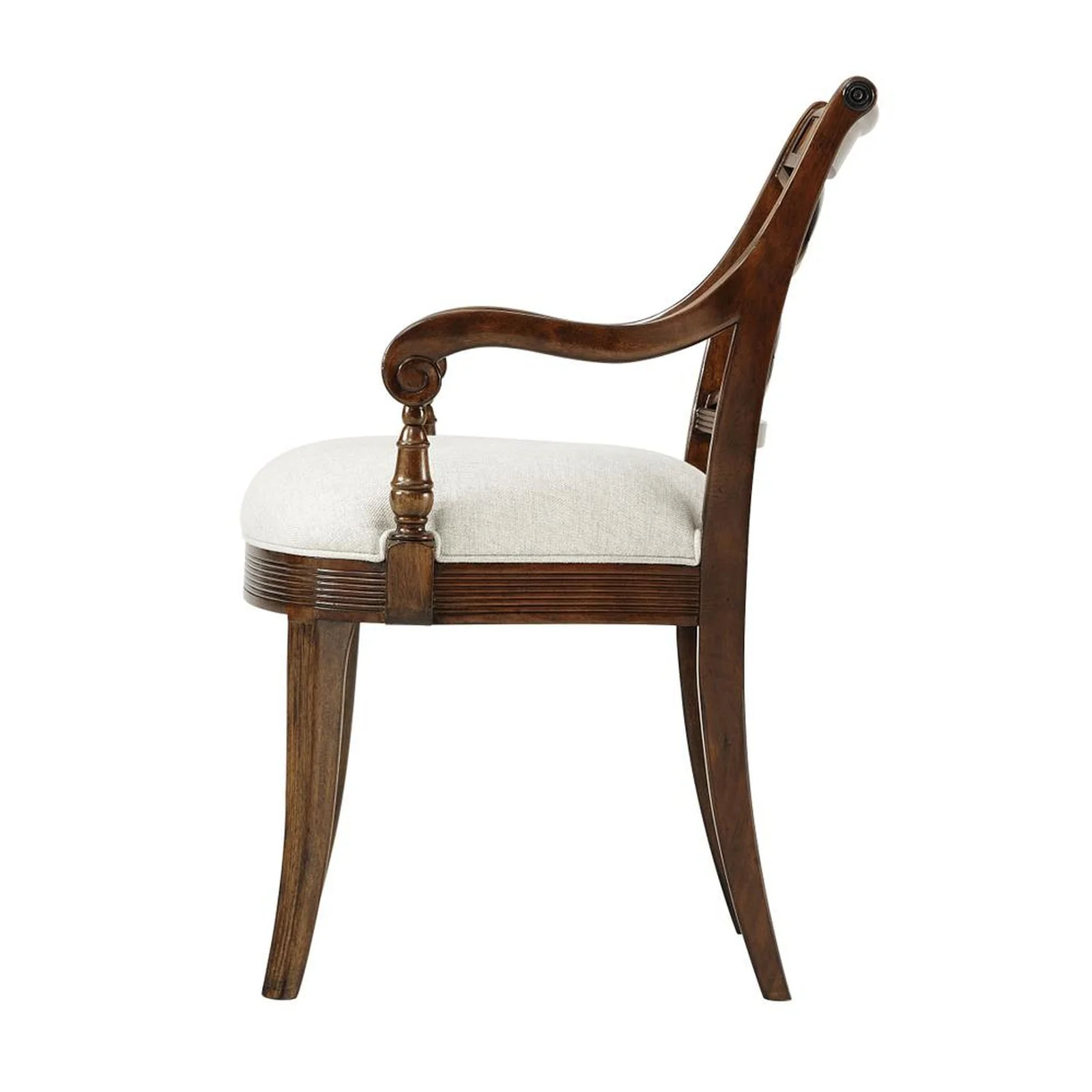 Nordic Luxury Wooden Dining Chair Upholstered Restaurant Armchair