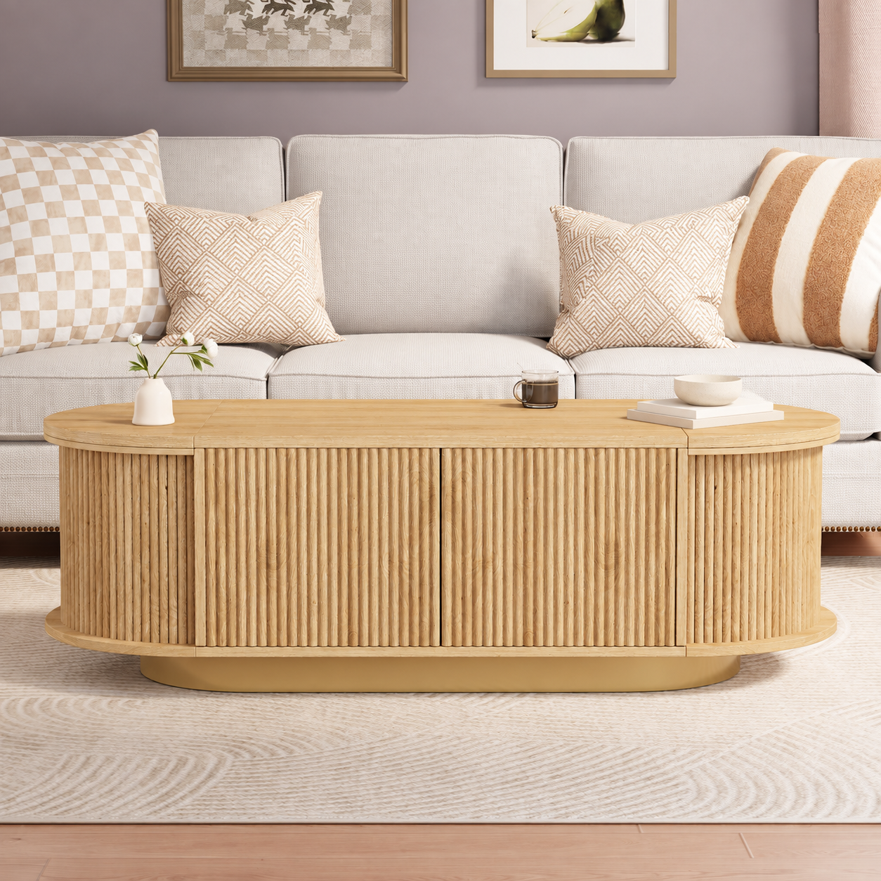 Light Luxury Wooden Center Coffee Table