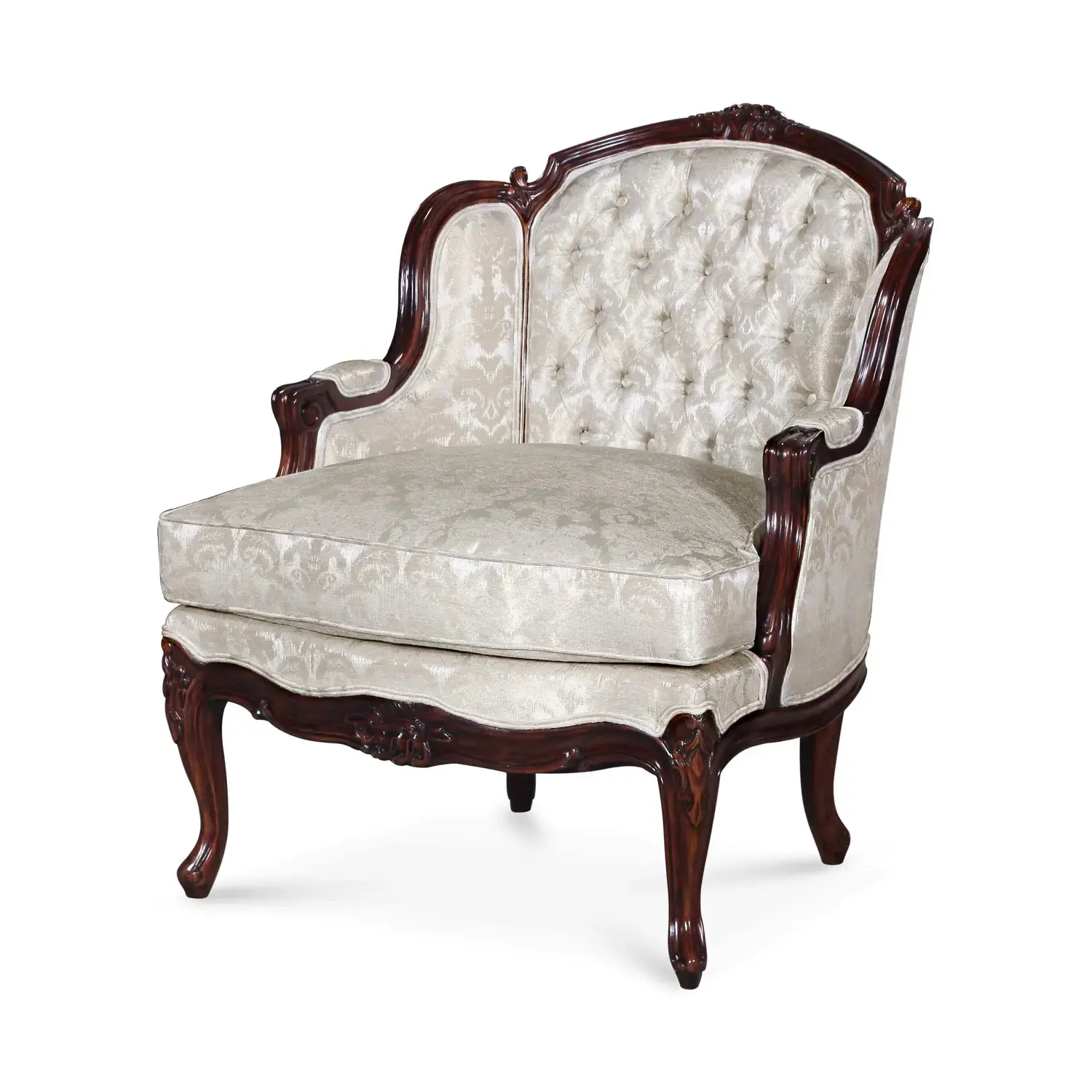Handmade French Antique Upholstered Accent Chair