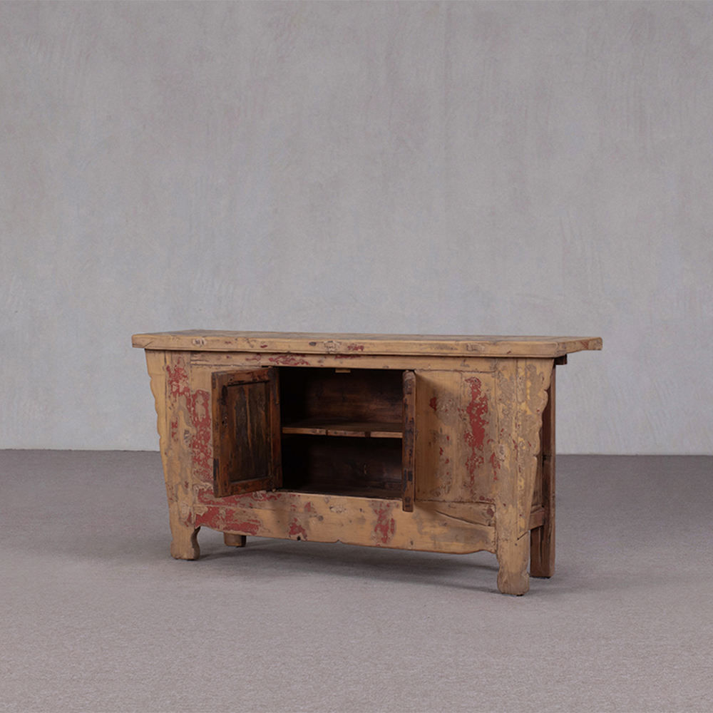 Distressed Wooden Credenza