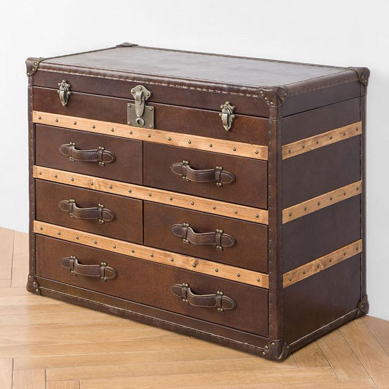 Leather Trunk Dresser