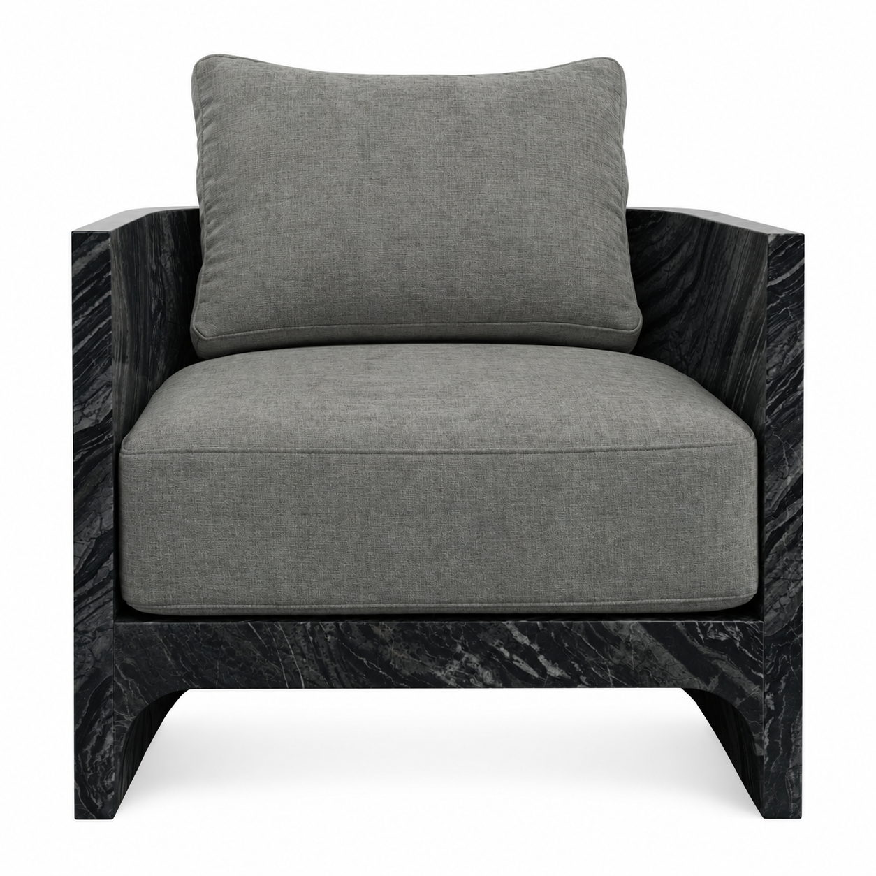 Dark Marble One-Seat Accent Sofa