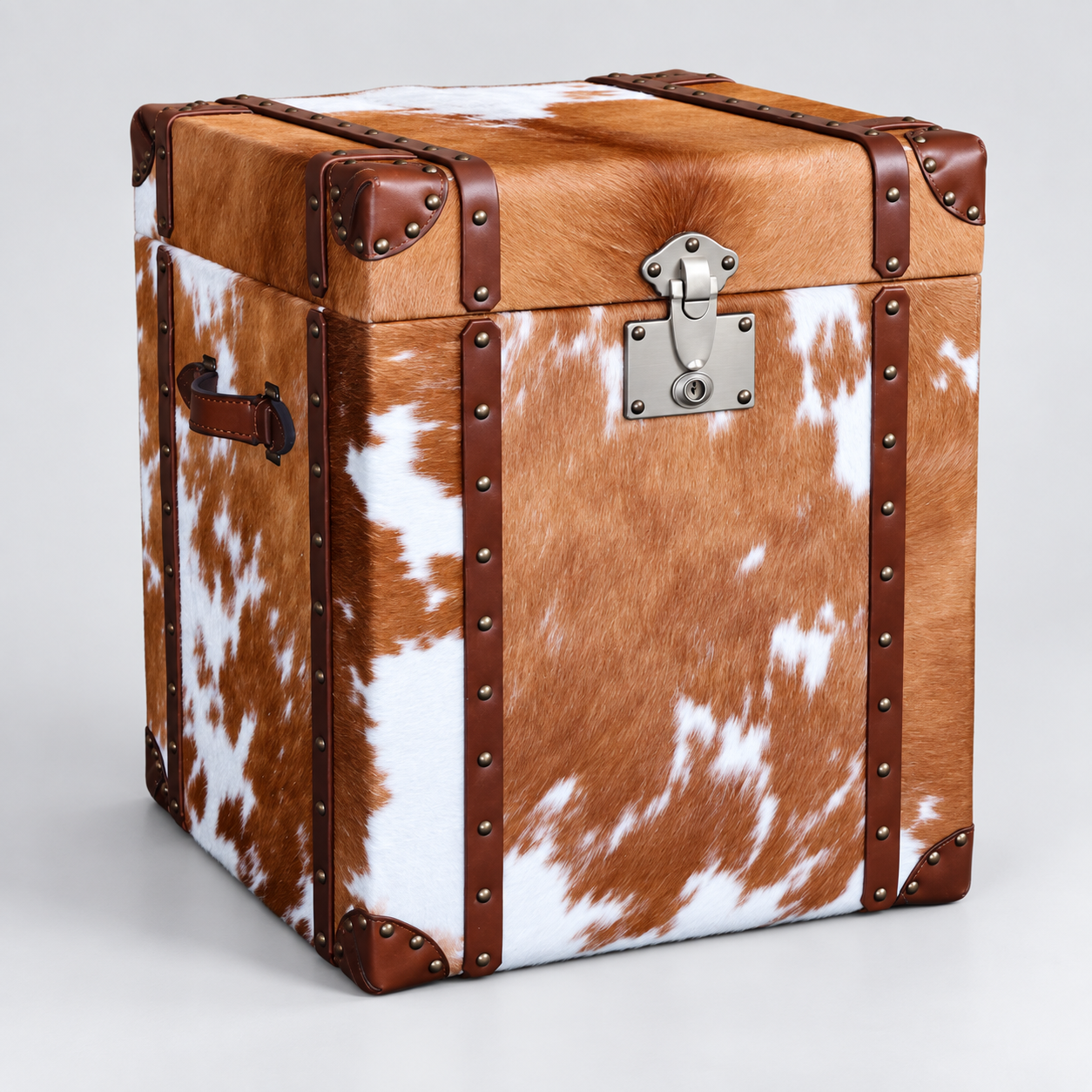 Genuine Hair-on-Hide Luxury Storage Cabinet and Nightstand