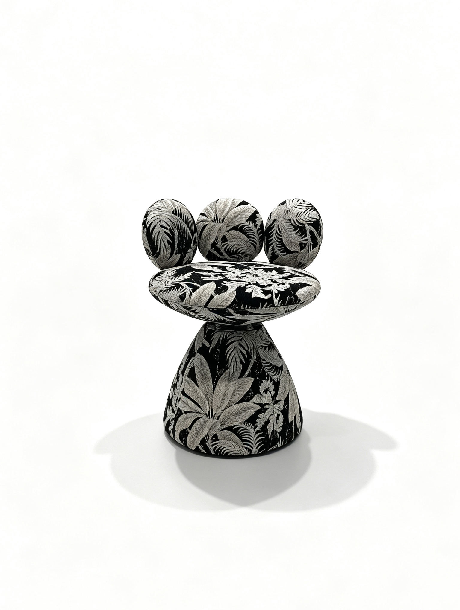 Designer Bubble Accent 360-Rotatable Mushroom Vanity Stool