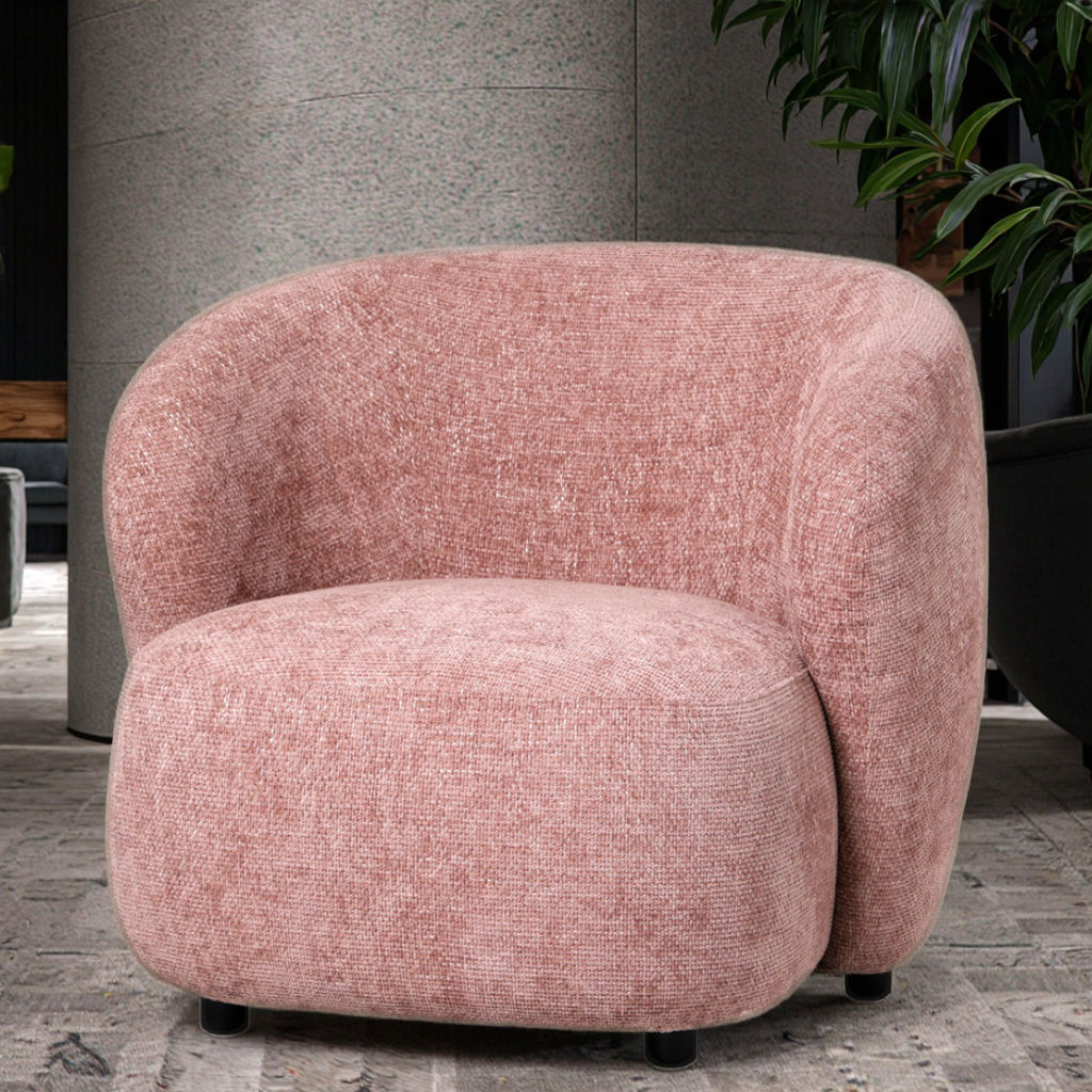Modern European Leisure Fabric Accent Armchair