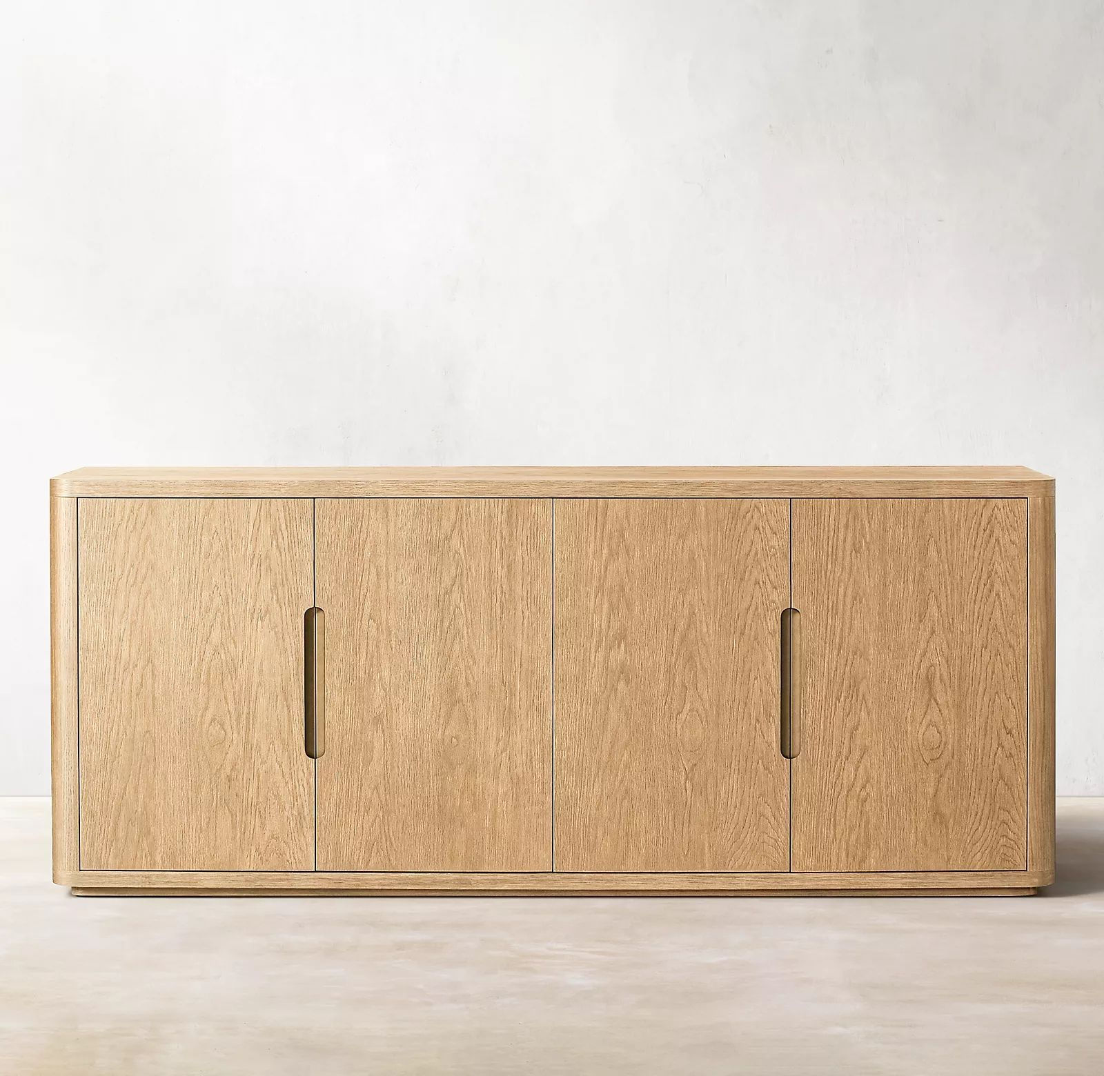 Oak Sideboard Buffet Cabinet 4 Door Credenza TV Media Console Table