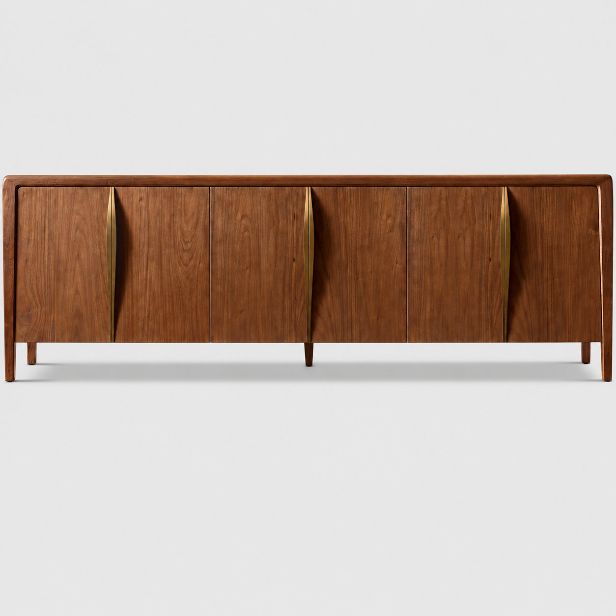 Walnut Sideboard Cabinet Mid Century Modern Buffet Storage Credenza