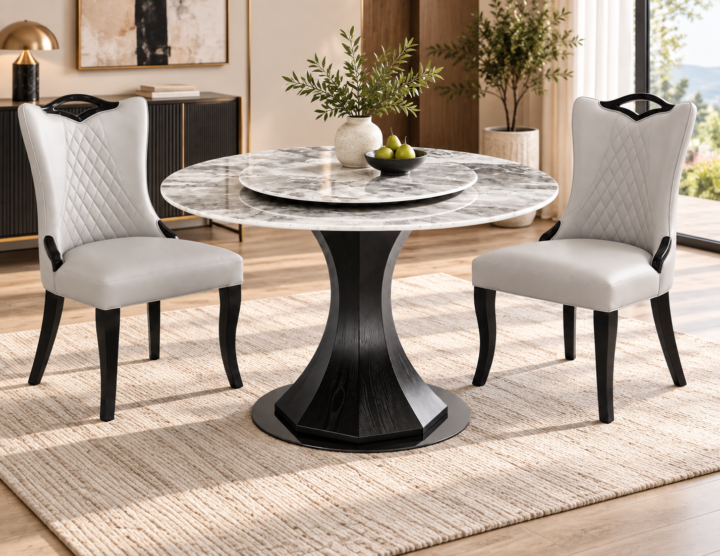 Modern Round Marble Dining Table