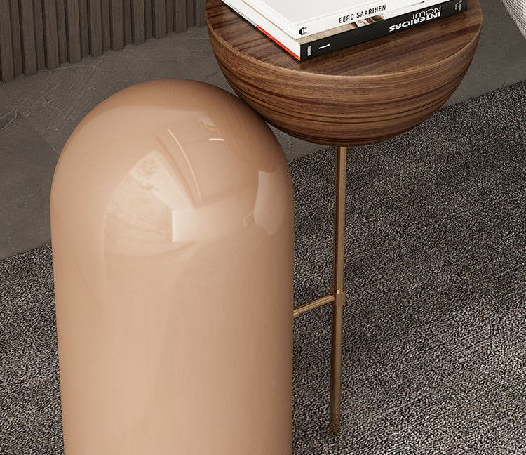Sculptural Half-Sphere Side Table
