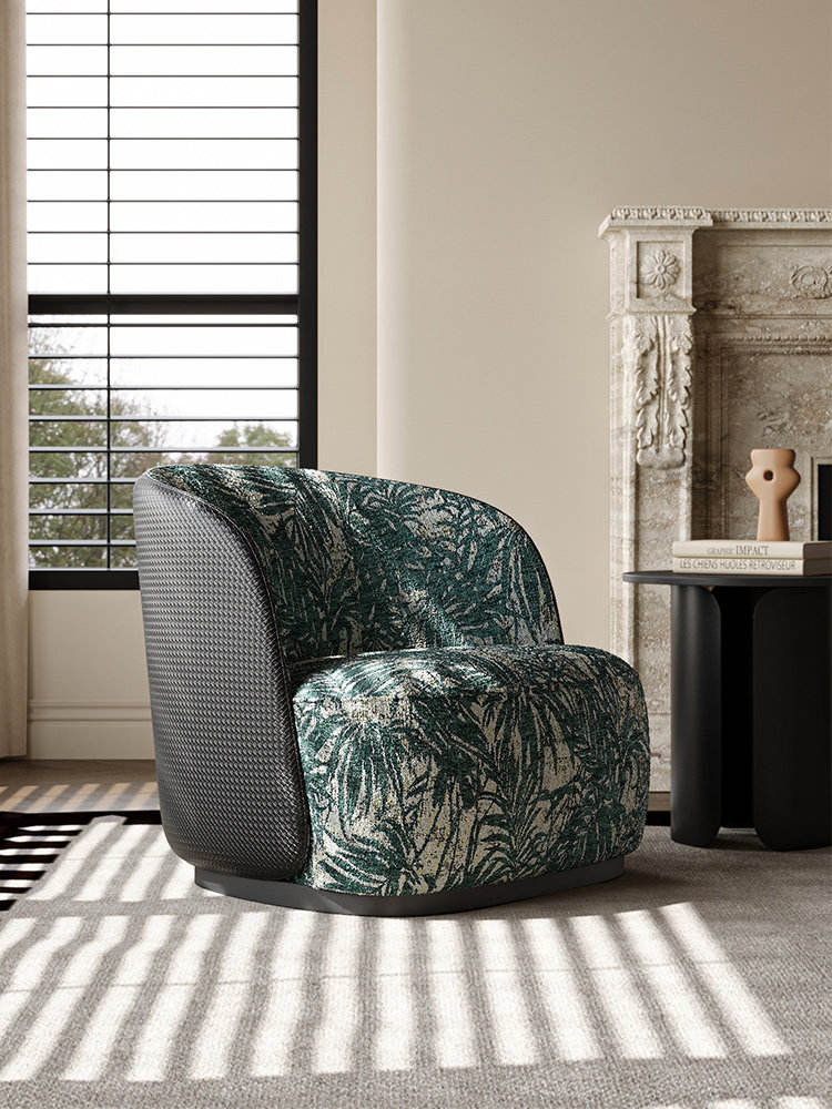 Living Room Sofa Chair, Italian Style Mist Green Comfortable Single Seater