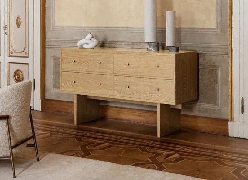 Minimalist Oak Storage Dresser