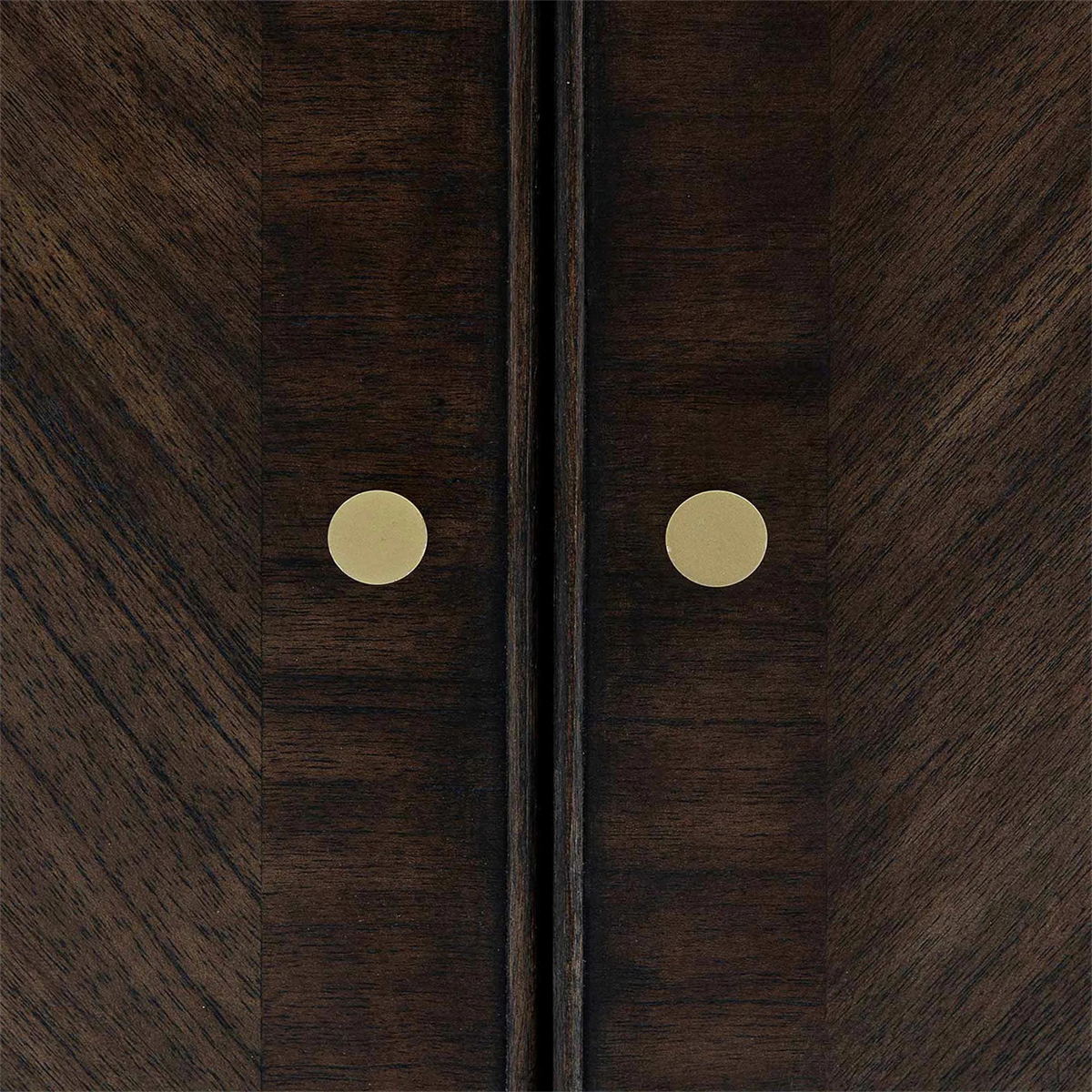 Chevron Inlay Wood Cabinet