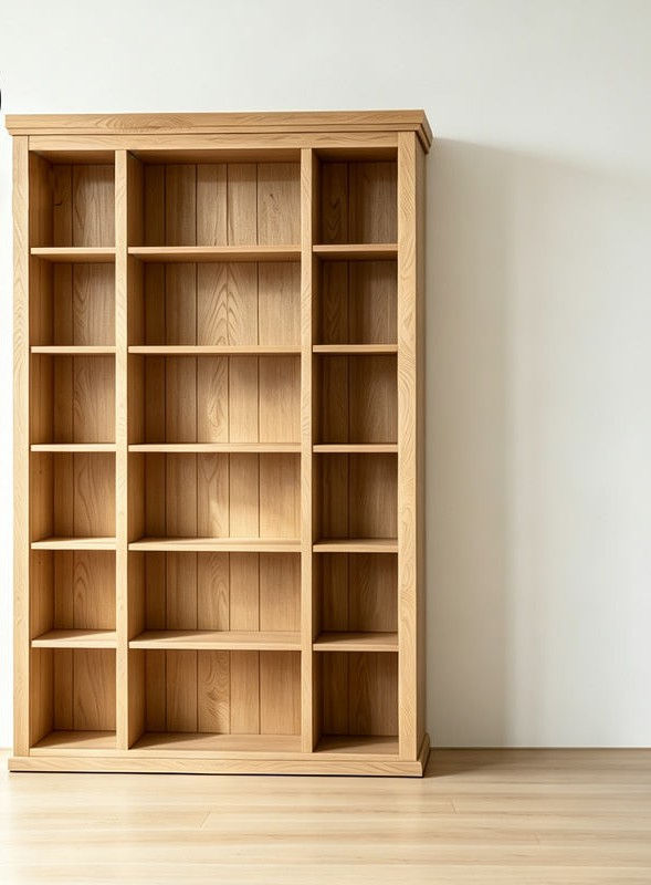 Multi-Tier Open Wood Bookcase