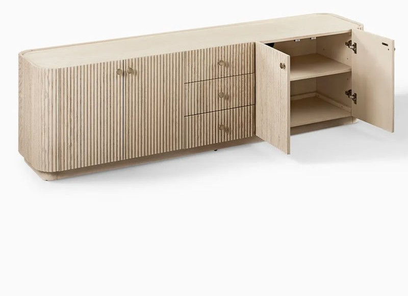 Fluted Wooden Credenza
