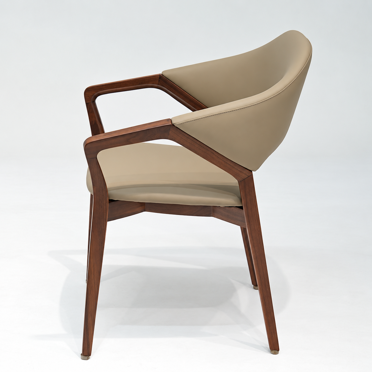 Modern Wooden-Framed Upholstered Dining Chair