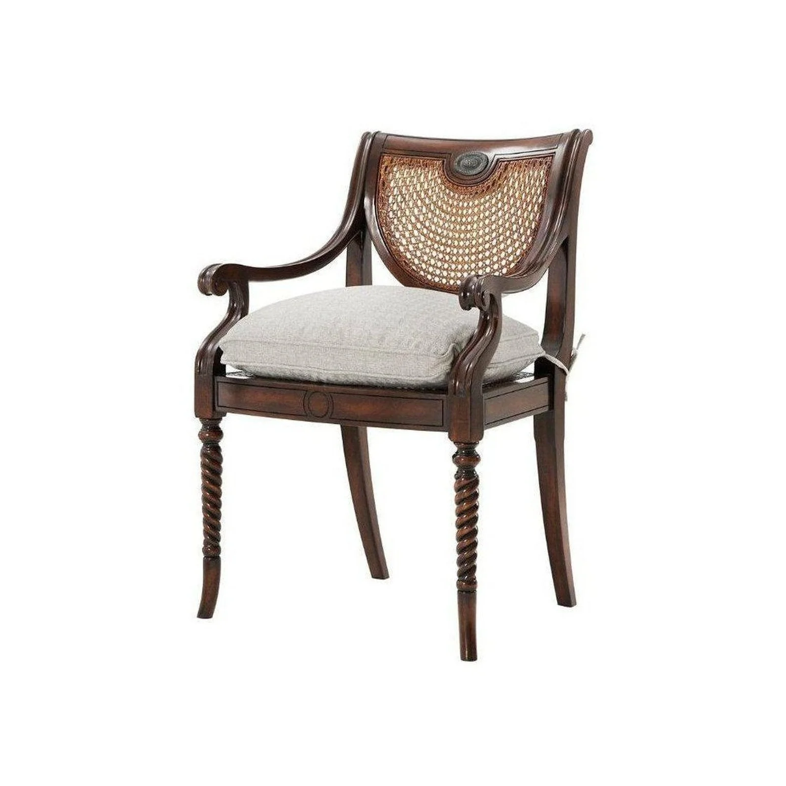 Nordic Medieval Style Solid Wood Dining Chair with Soft Cushion