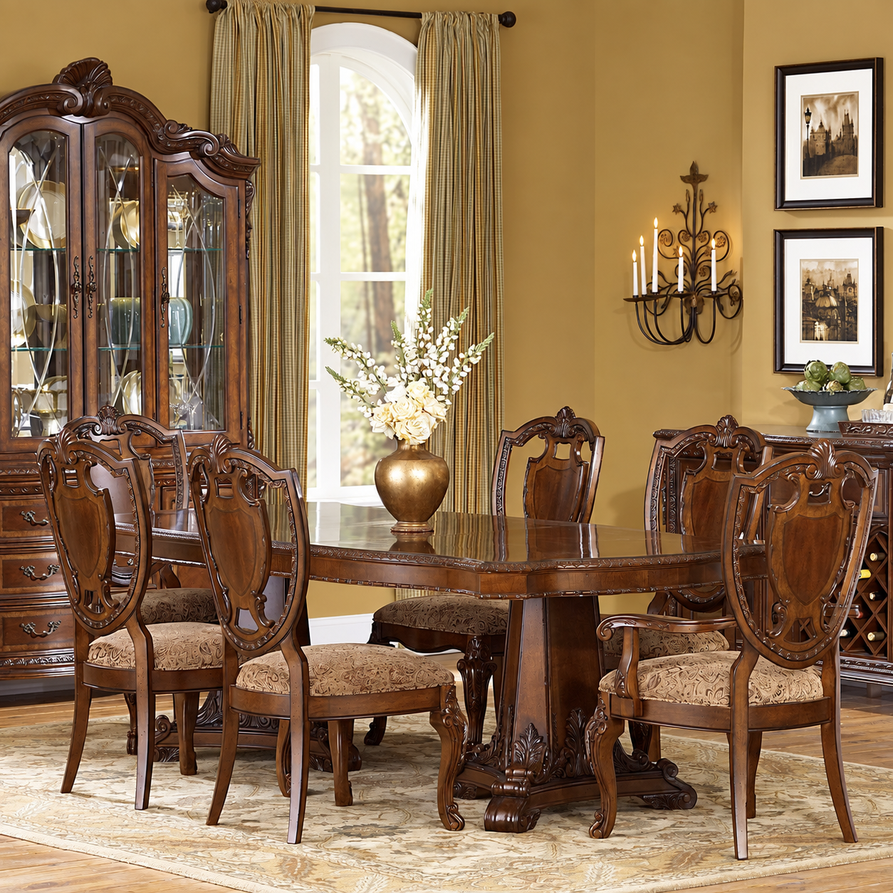 Traditional Baroque Dining Armchair