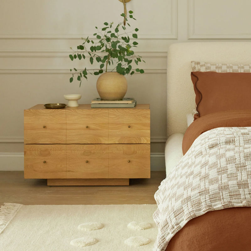 Modern Wooden Six-Drawer Credenza