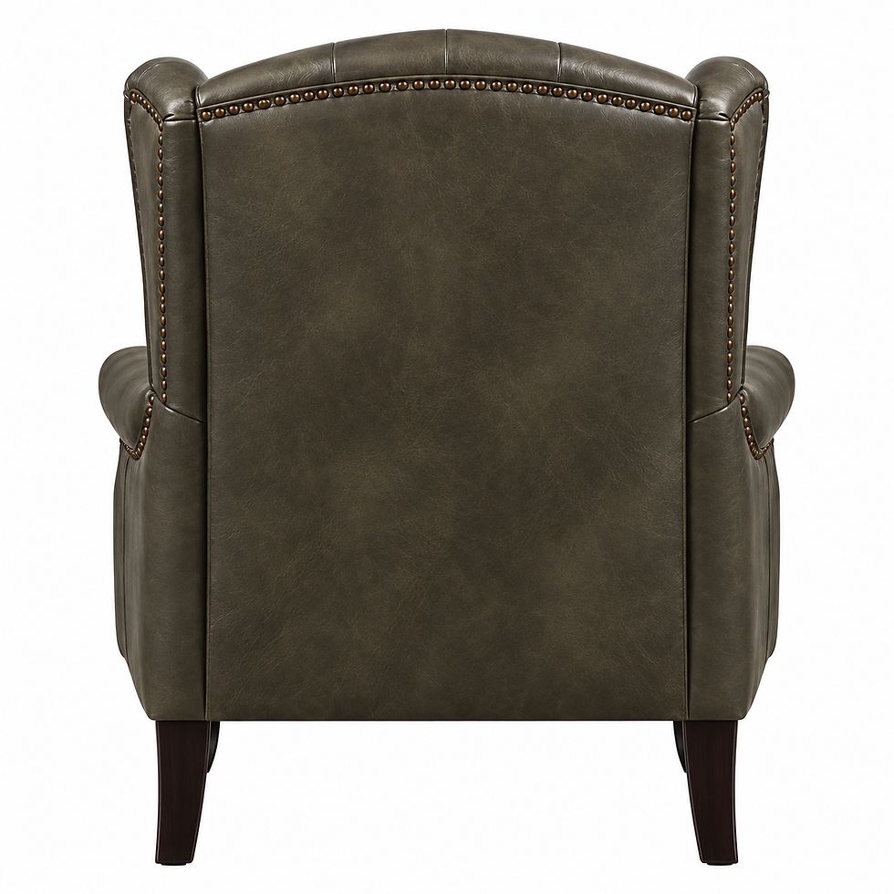 Thumbnail: Tufted Leather Wingback Armchair
