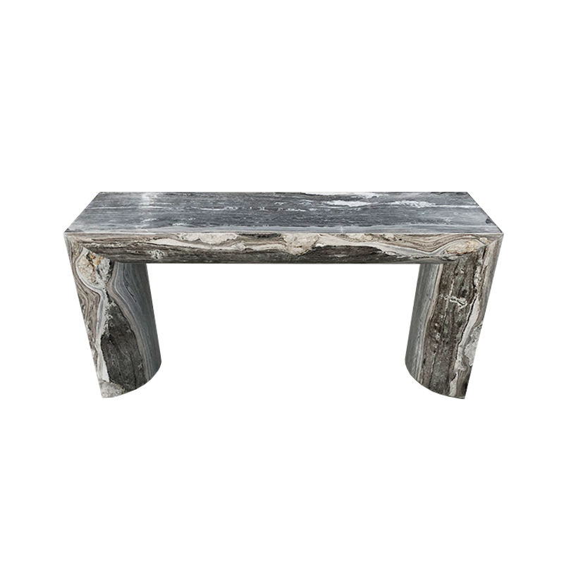 Silver Fox Marble Console Table
