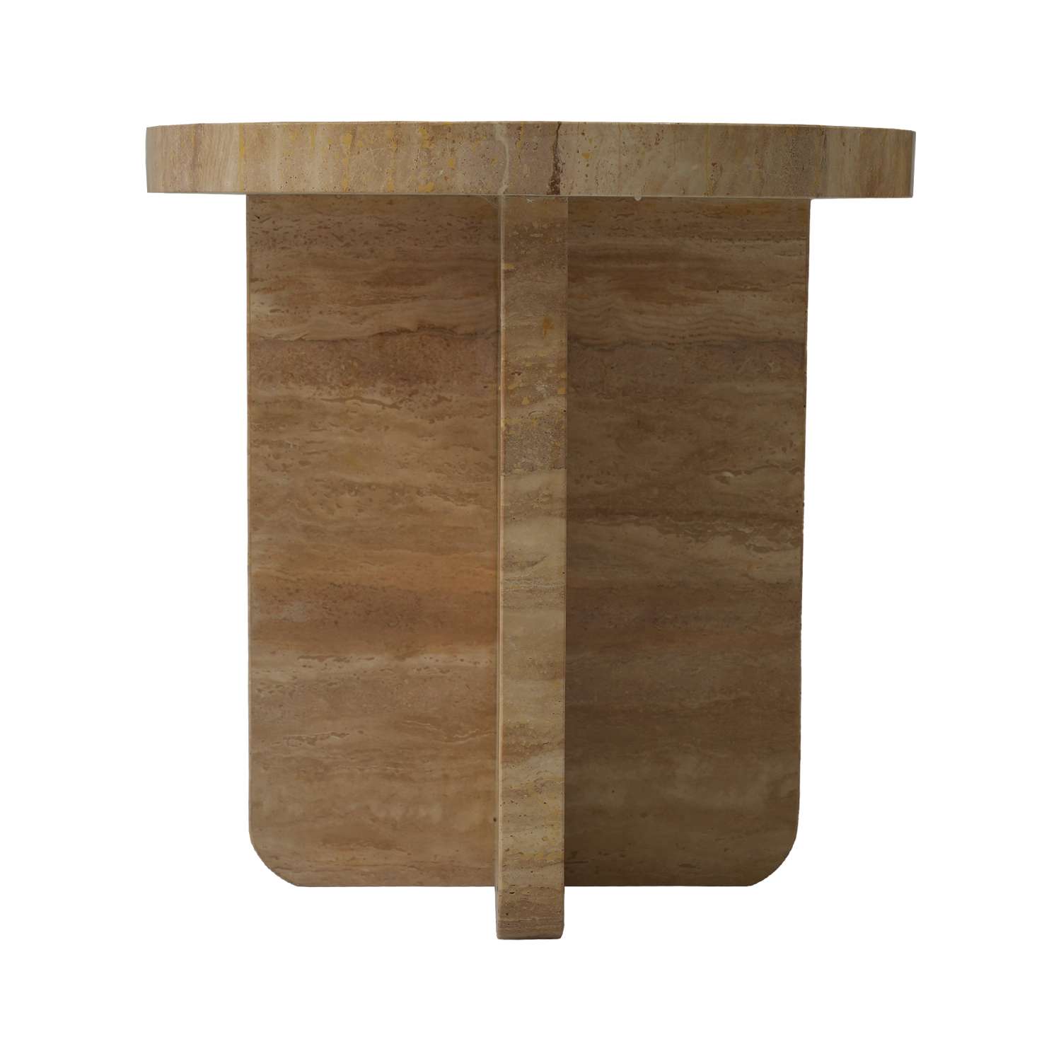 Travertine Round Tea Table